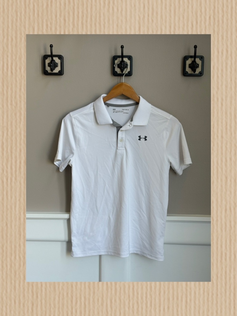 🧵 Under Armour White Performance Polo - Big Kid Boys